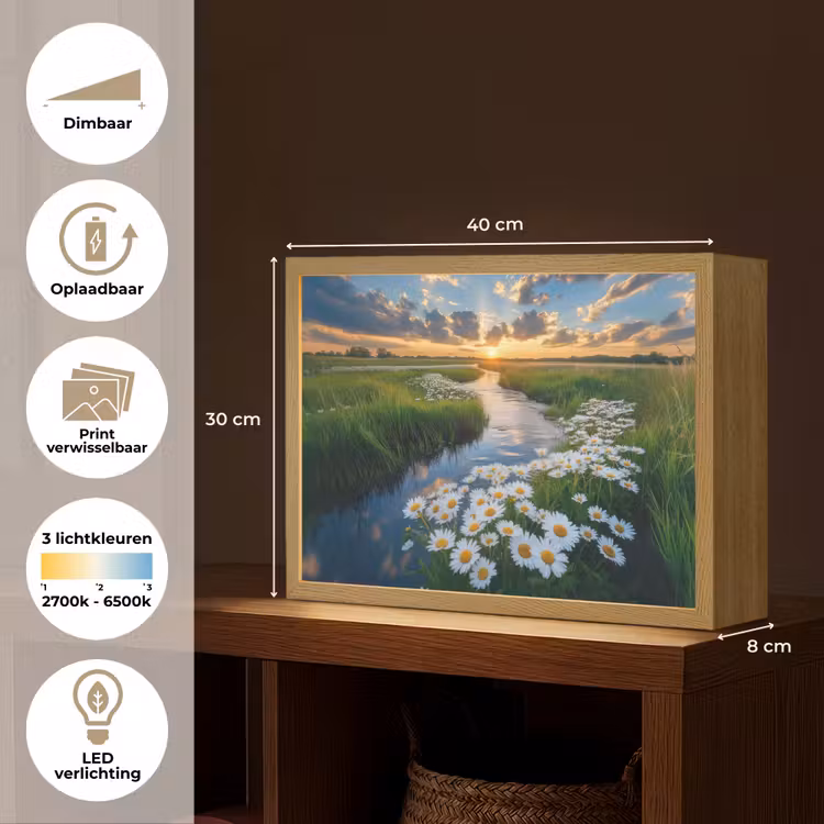 Lightbox - Wandlamp - Beekje - Landschap - Margriet — 10