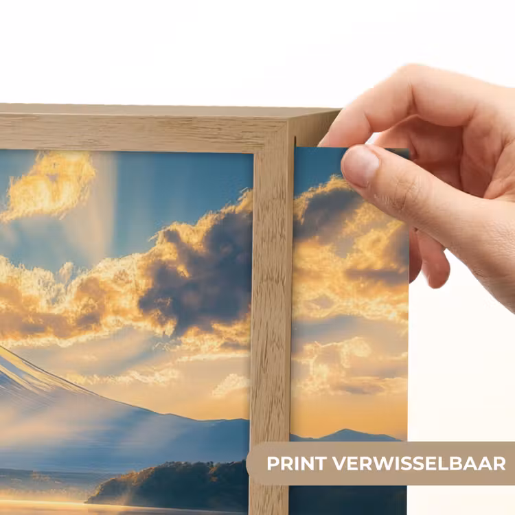 Lightbox - Wandlamp - Berg - Rivier - Zonsondergang — 5