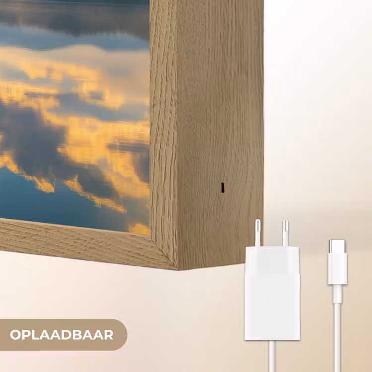 Lightbox - Wandlamp - Berg - Rivier - Zonsondergang — 7