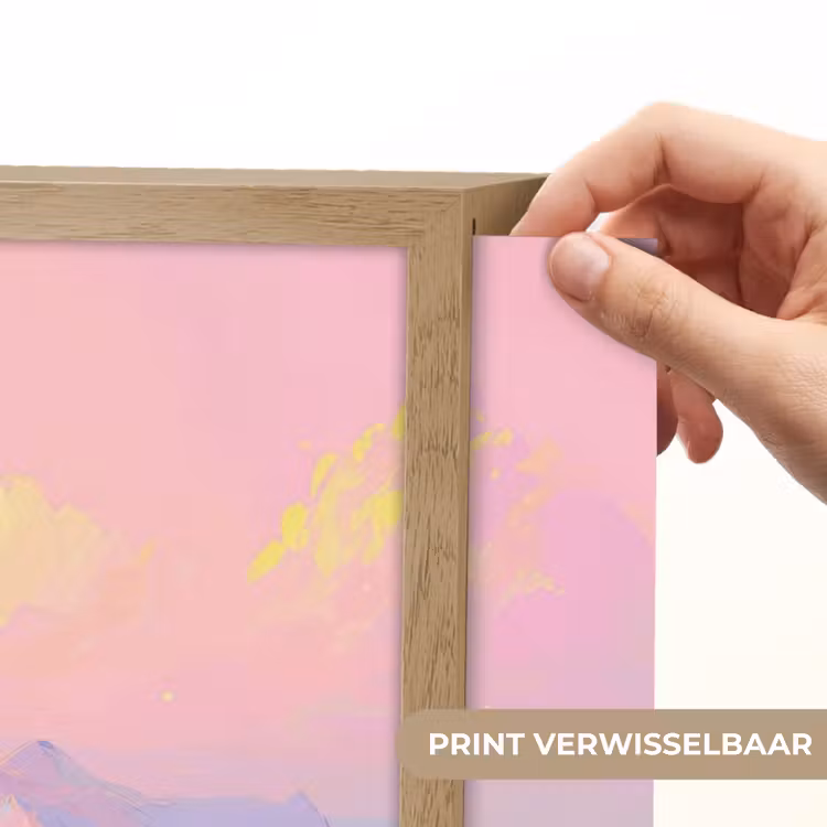 Lightbox - Wandlamp - Bergtoppen - Wolken - Dromerig — 5