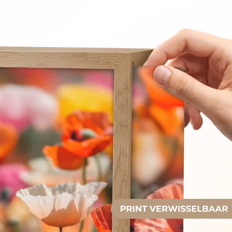Lightbox - Wandlamp - Bloemenveld - Klaprozen - Kleurrijk — 5