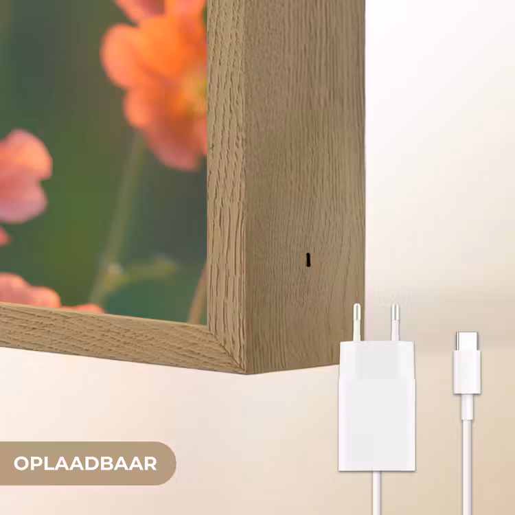Lightbox - Wandlamp - Bloemenveld - Zonnestralen - Oranje — 7