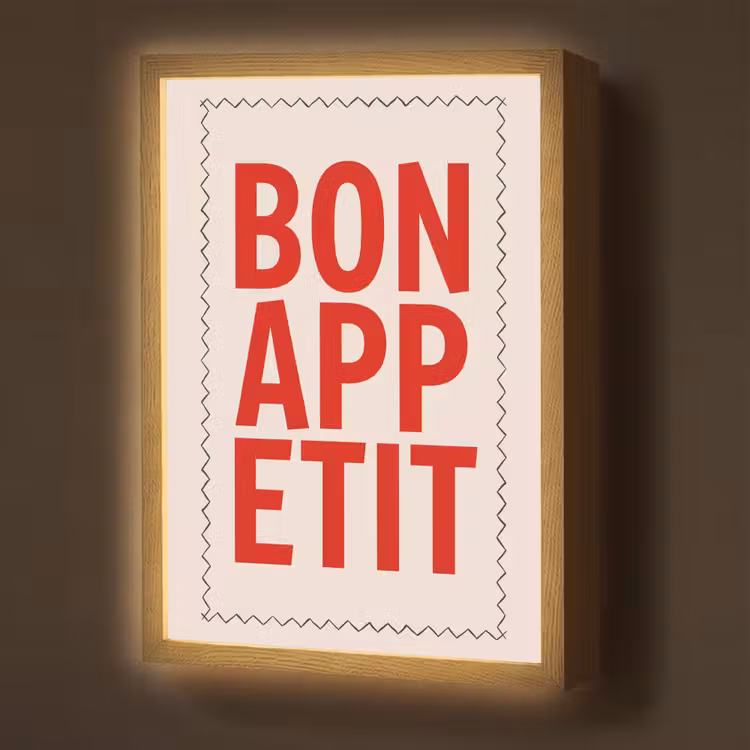 Lightbox - Wandlamp - Blokletters - Rood - Kartelrand — 1