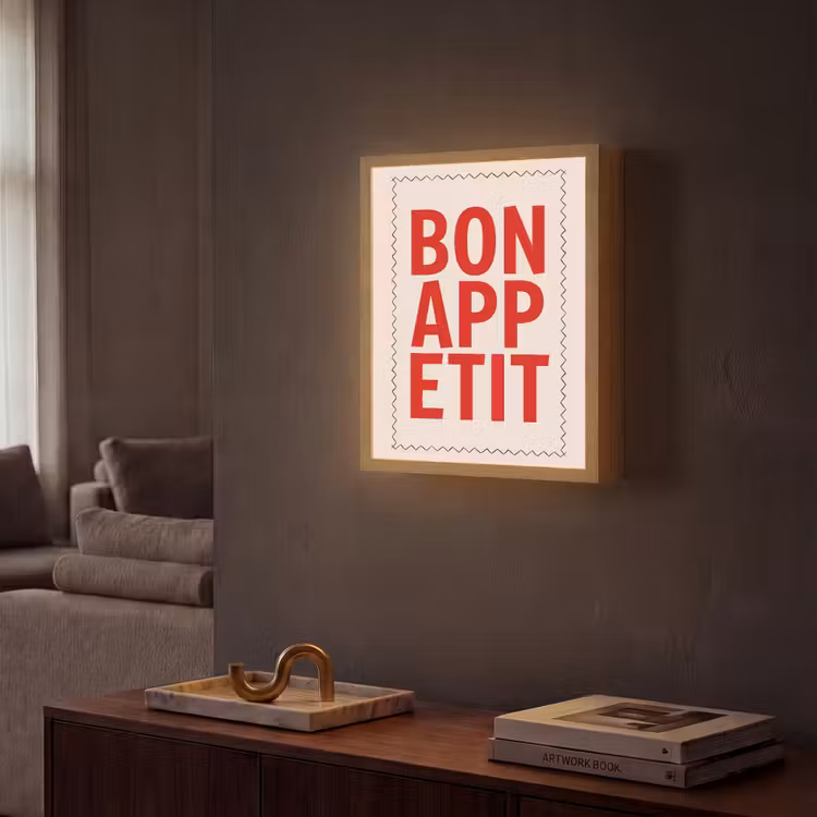 Lightbox - Wandlamp - Blokletters - Rood - Kartelrand — 2