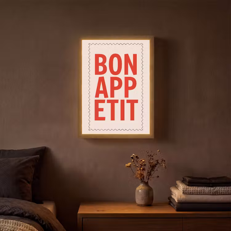 Lightbox - Wandlamp - Blokletters - Rood - Kartelrand — 3