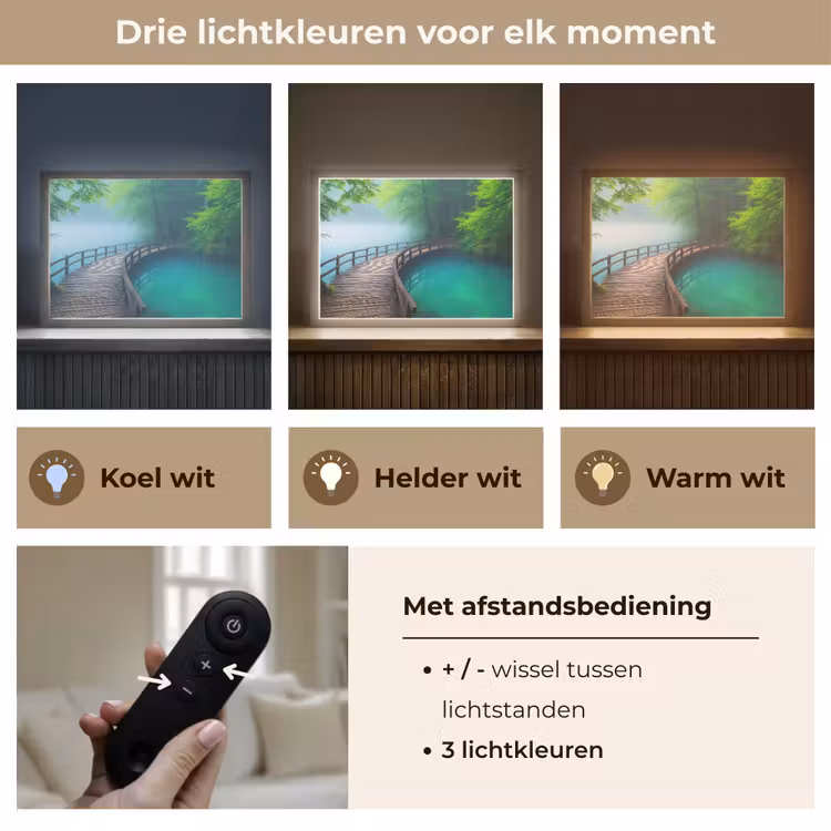 Lightbox - Wandlamp - Brug - Water - Rivier - Bos — 8
