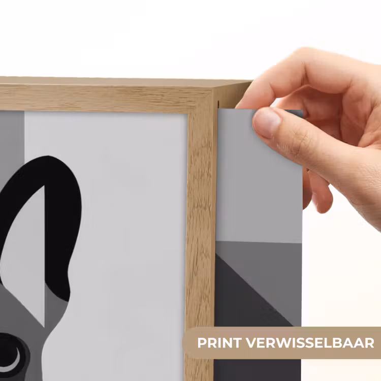 Lightbox - Wandlamp - Buldog - Zwart - Abstract - Vlakken — 5