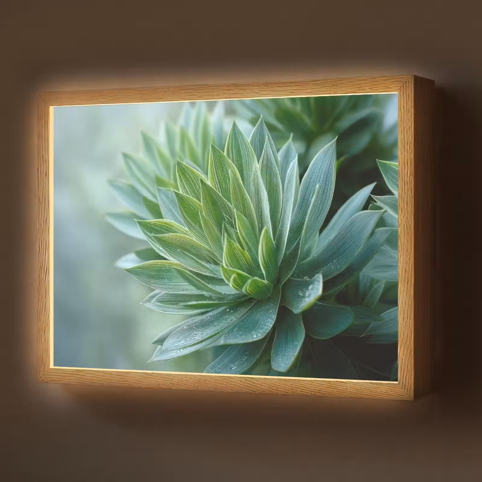 Lightbox - Wandlamp - Blad - Plant - Groen - Textuur — 1