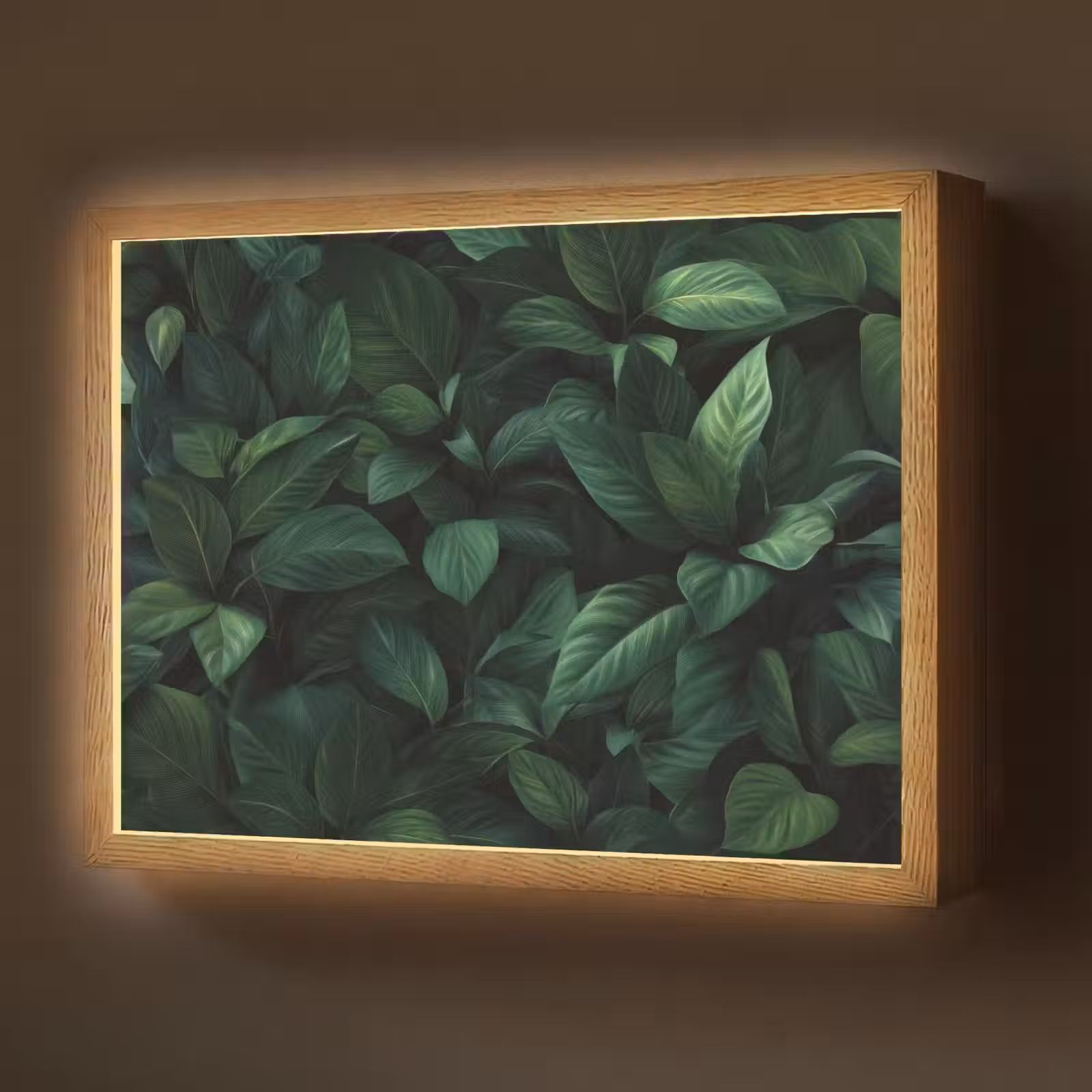 Lightbox - Wandlamp - Bladeren - Ovaal - Groen - Nerven — 1