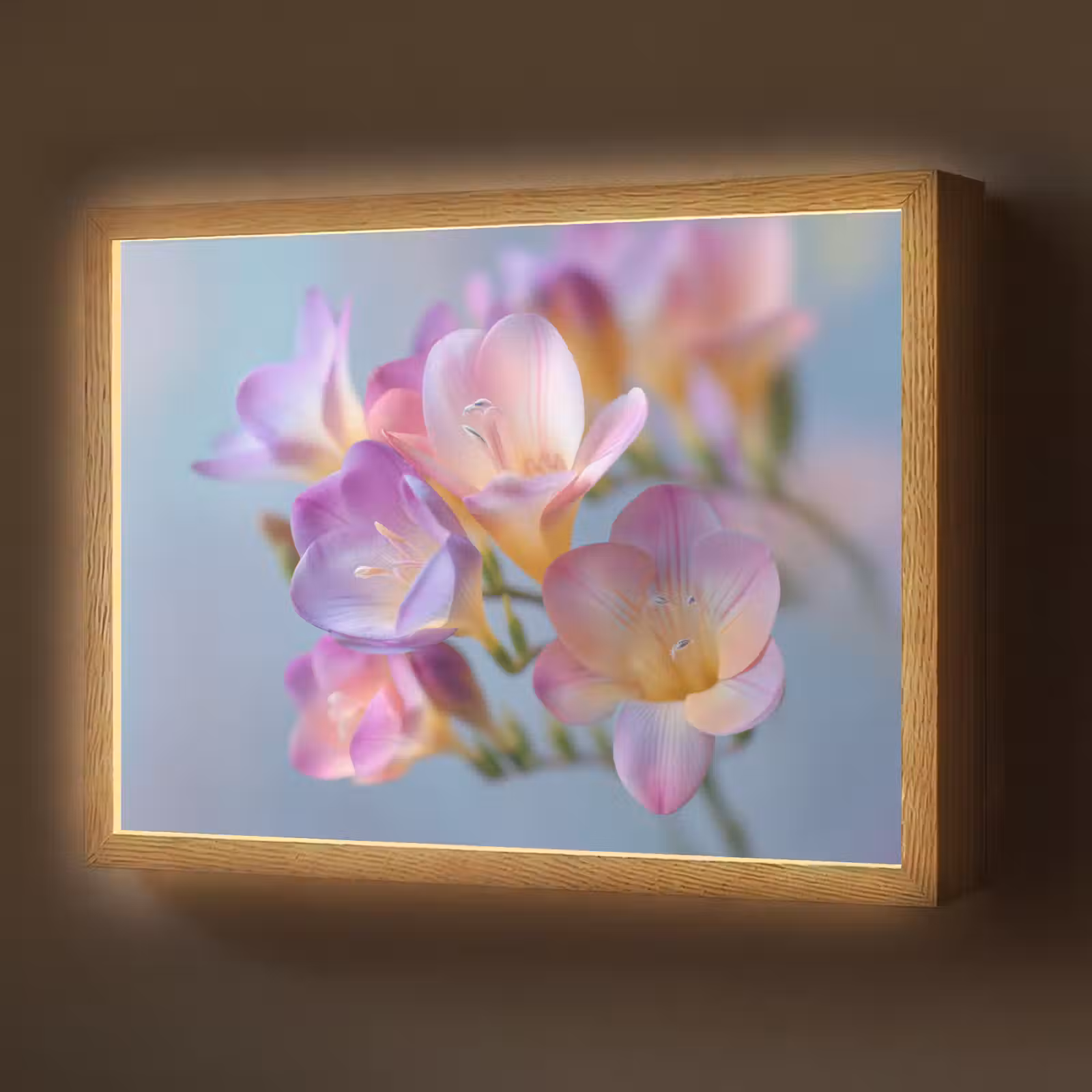 Lightbox - Wandlamp - Bloemen - Paars - Overloop - Meeldraden — 1