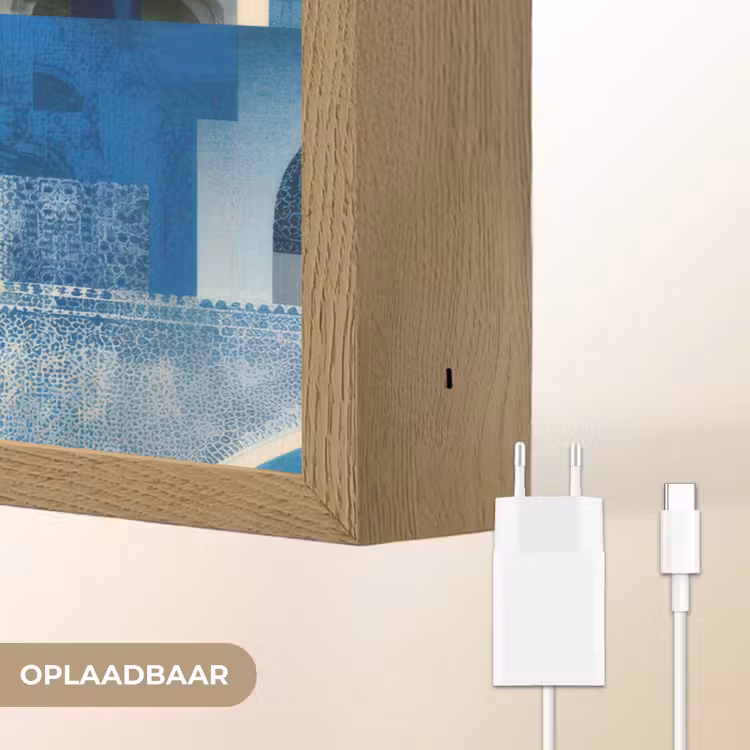 Lightbox - Wandlamp - Abstract - Islamitisch - Blauw - Wit — 7