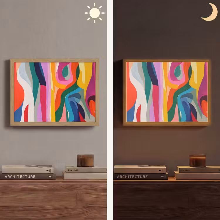 Lightbox - Wandlamp - Abstract - Kleurrijk - Golven - Lijnen — 6