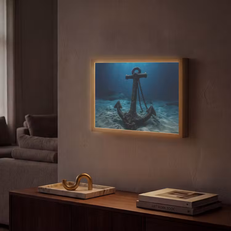 Lightbox - Wandlamp - Anker - Ijzer - Zeebodem - Zand — 2