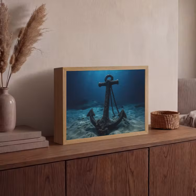 Lightbox - Wandlamp - Anker - Ijzer - Zeebodem - Zand — 4
