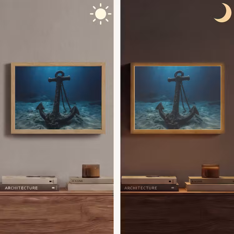 Lightbox - Wandlamp - Anker - Ijzer - Zeebodem - Zand — 6