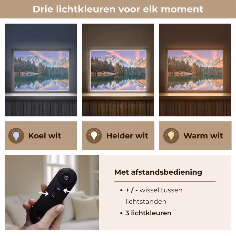 Lightbox - Wandlamp - Bergen - Bos - Water - Lucht - Roze - Paars — 8