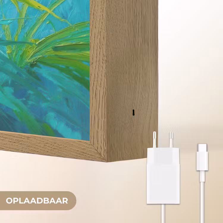 Lightbox - Wandlamp - Bladeren - Groen - Schilderij - Abstract — 7