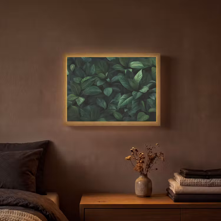 Lightbox - Wandlamp - Bladeren - Ovaal - Groen - Nerven — 3