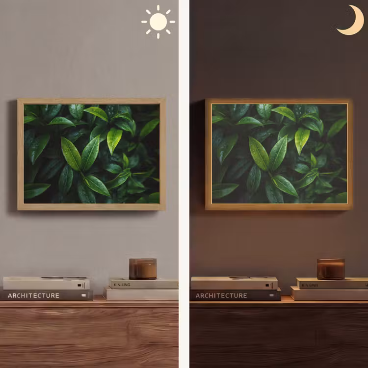 Lightbox - Wandlamp - Bladeren - Regendruppels - Licht - Groen — 6
