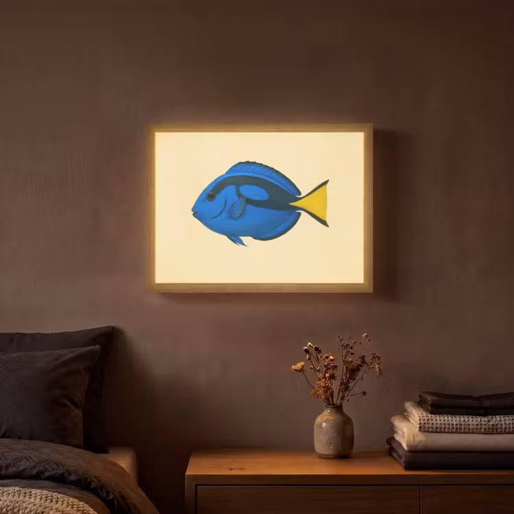 Lightbox - Wandlamp - Blauw - Dory - Vis - Staartvin — 3
