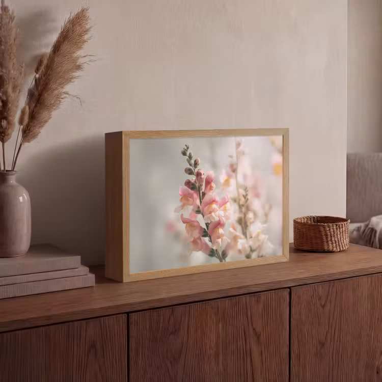 Lightbox - Wandlamp - Bloem - Leeuwenbek - Roze - Stengel — 4
