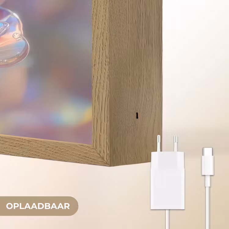 Lightbox - Wandlamp - Bloem - Transparant - Pastelkleuren - Druppels — 7