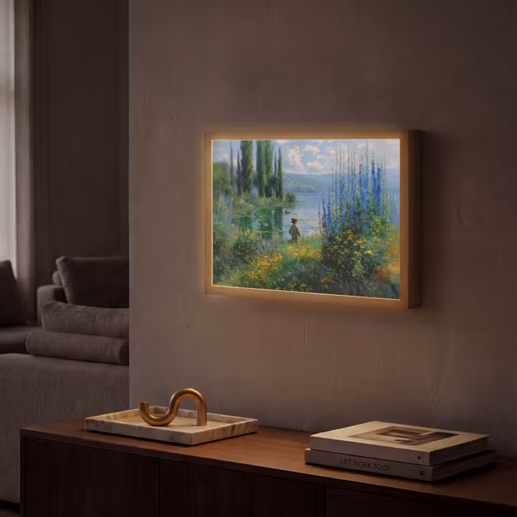 Lightbox - Wandlamp - Bloemen - Meer - Bergen - Groen — 2