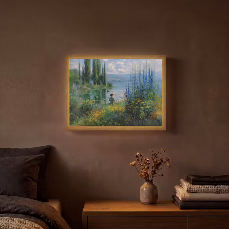 Lightbox - Wandlamp - Bloemen - Meer - Bergen - Groen — 3