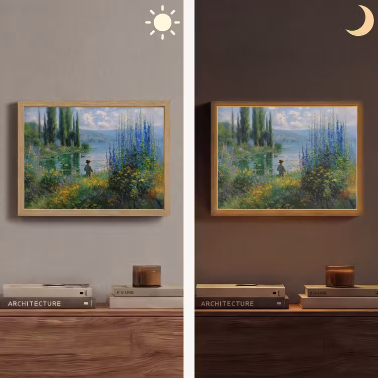 Lightbox - Wandlamp - Bloemen - Meer - Bergen - Groen — 6