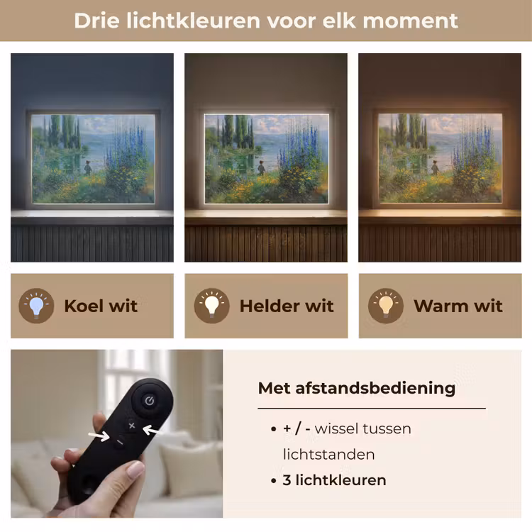 Lightbox - Wandlamp - Bloemen - Meer - Bergen - Groen — 8