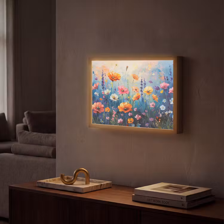 Lightbox - Wandlamp - Bloemen - Natuur - Waterverf - Kunst — 2