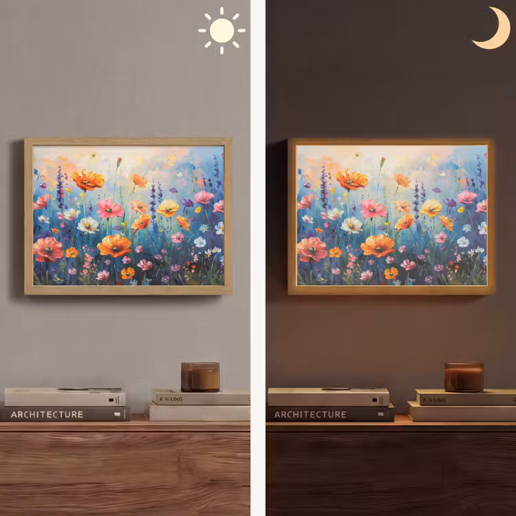 Lightbox - Wandlamp - Bloemen - Natuur - Waterverf - Kunst — 6