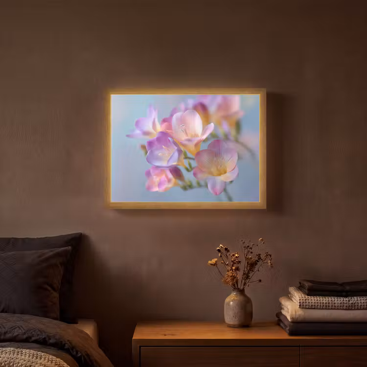 Lightbox - Wandlamp - Bloemen - Paars - Overloop - Meeldraden — 3