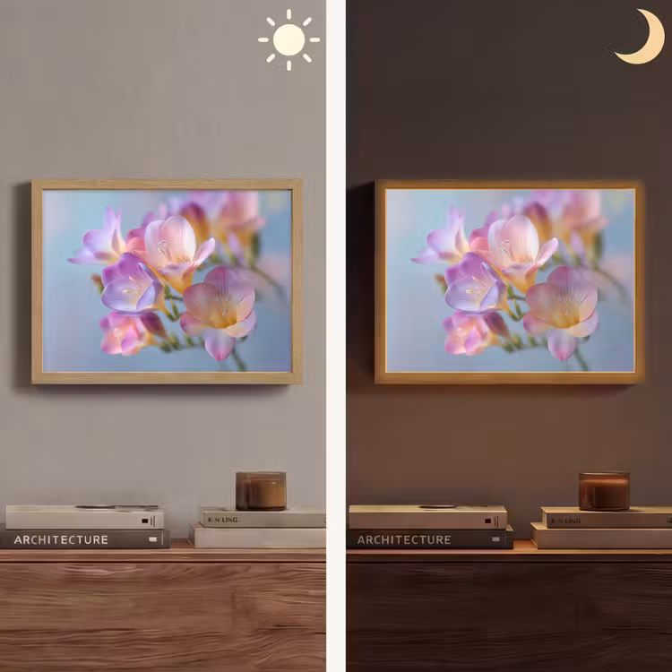 Lightbox - Wandlamp - Bloemen - Paars - Overloop - Meeldraden — 6