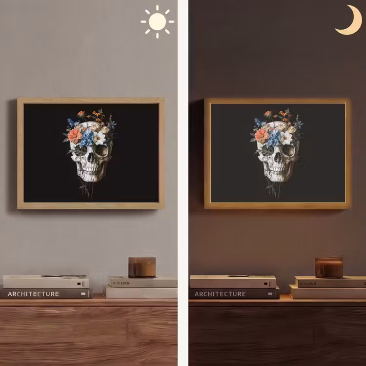 Lightbox - Wandlamp - Bloemen - Schedel - Kleurrijk — 6