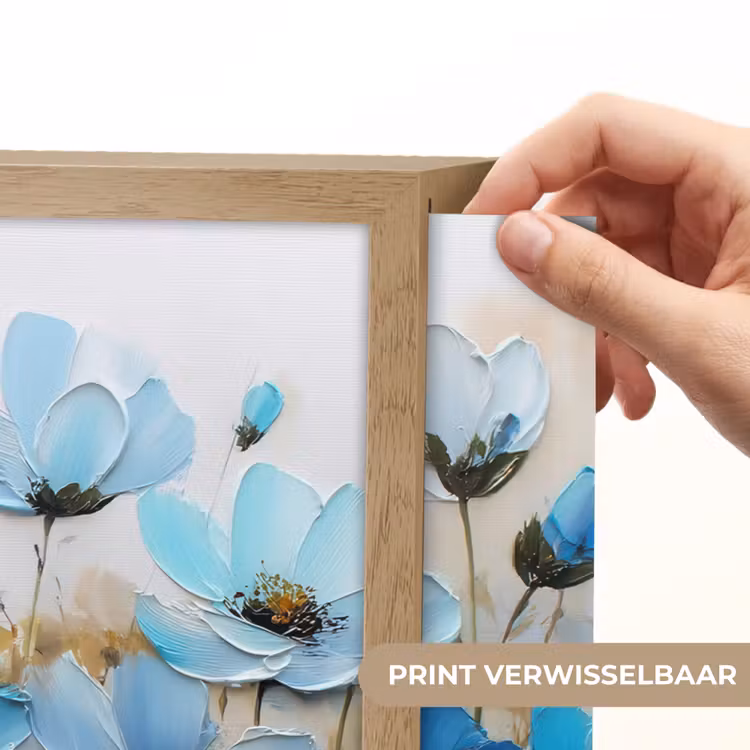 Lightbox - Wandlamp - Bloemen - Schilderij - Blauw — 5