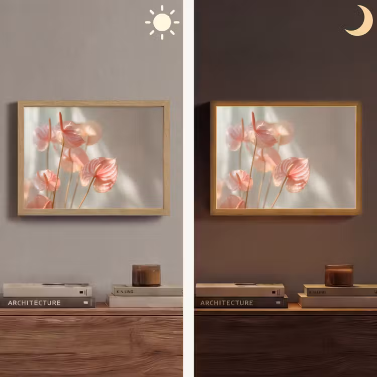 Lightbox - Wandlamp - Bloemen - Stelen - Roze - Schaduw — 6