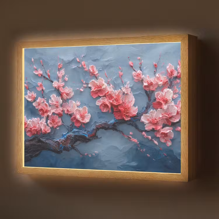 Lightbox - Wandlamp - Bloesem - Bloem - Roze - Tak — 1