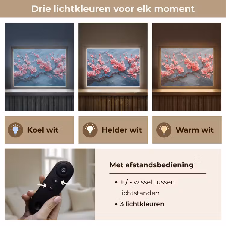 Lightbox - Wandlamp - Bloesem - Bloem - Roze - Tak — 8