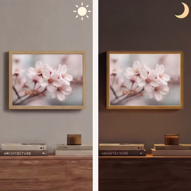 Lightbox - Wandlamp - Bloesems - Meeldraden - Geel - Wazig — 6
