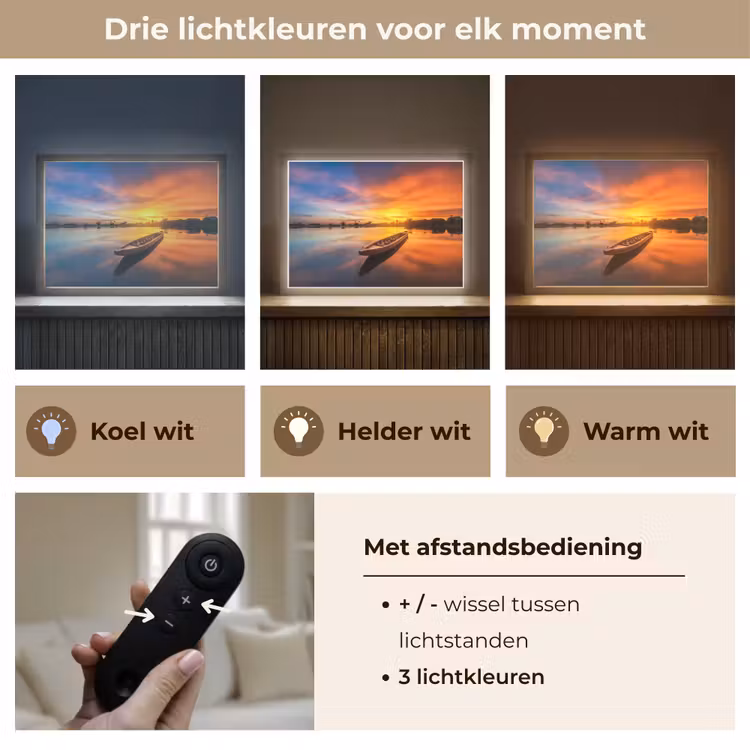Lightbox - Wandlamp - Boot - Water - Zonsondergang - Oranje - Water — 8