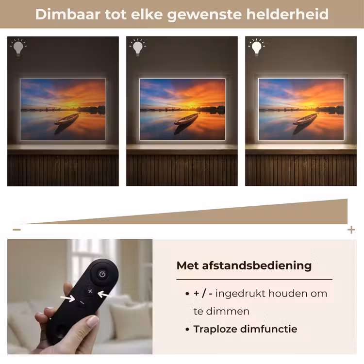 Lightbox - Wandlamp - Boot - Water - Zonsondergang - Oranje - Water — 9
