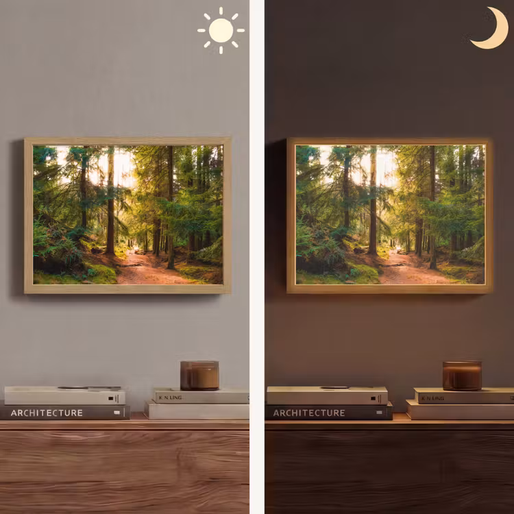 Lightbox - Wandlamp - Bos - Pad - Bomen - Groen - Zon - Natuur — 6