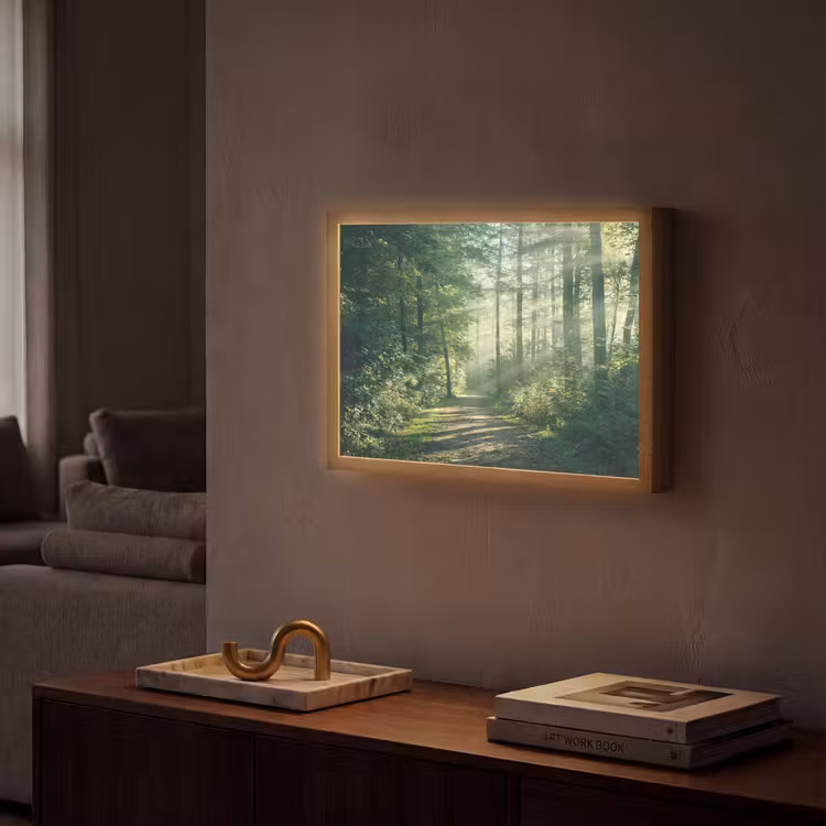 Lightbox - Wandlamp - Bos - Pad - Zon - Bomen - Groen - Natuur — 2
