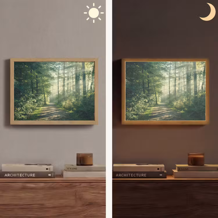 Lightbox - Wandlamp - Bos - Pad - Zon - Bomen - Groen - Natuur — 6