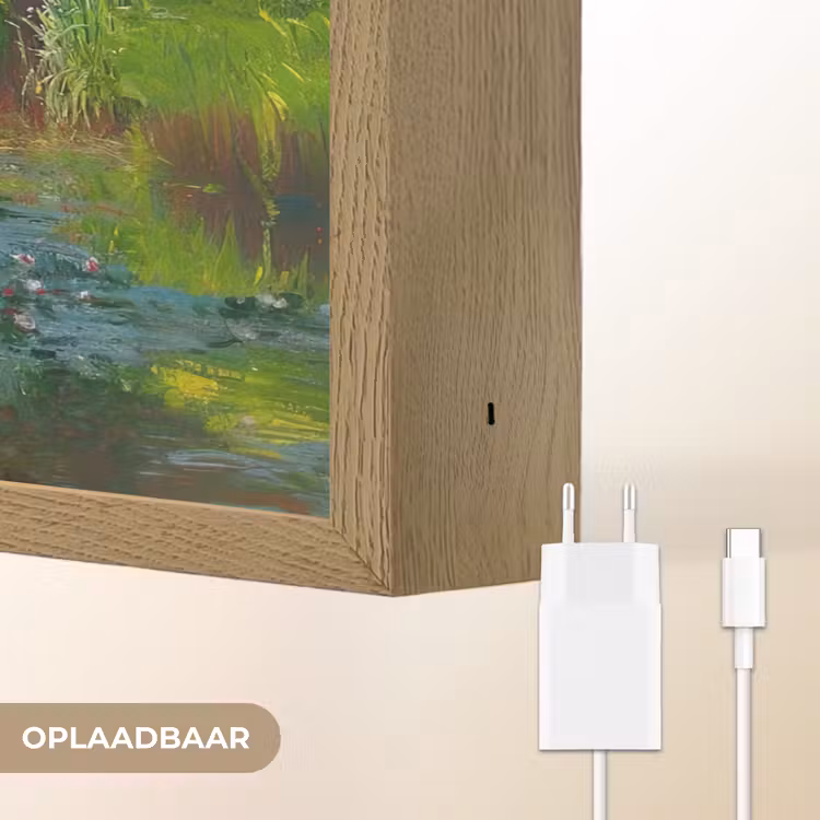 Lightbox - Wandlamp - Brug - Hout - Vijver - Waterlelies — 7