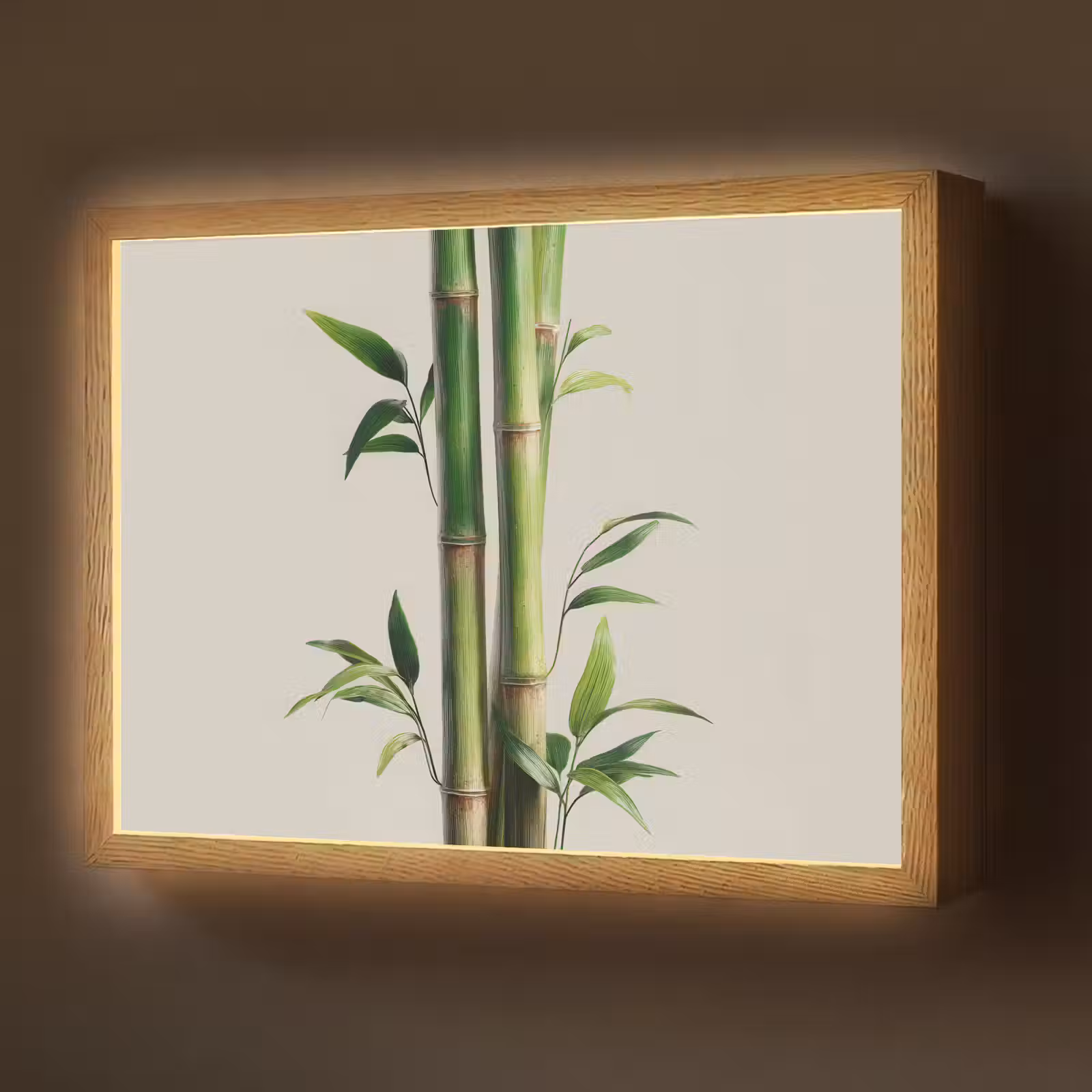Lightbox - Wandlamp - Bamboestengels - Sierlijk - Groen — 1