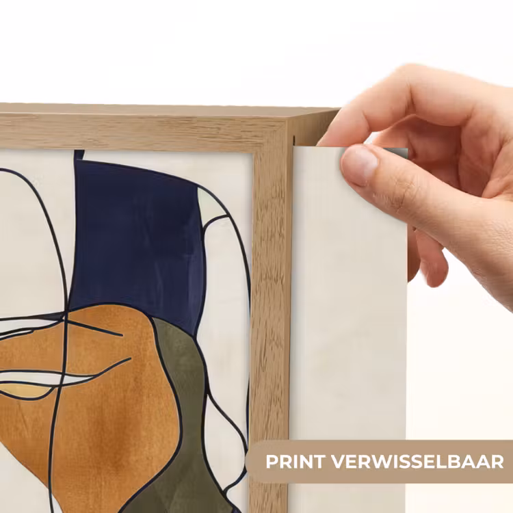 Lightbox - Wandlamp - Abstract - Overlappende gezichten - Paars - Donkergroen — 5