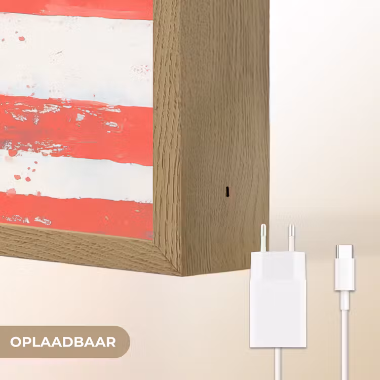 Lightbox - Wandlamp - Anker - Verfspatten - Rood - Blauw — 7