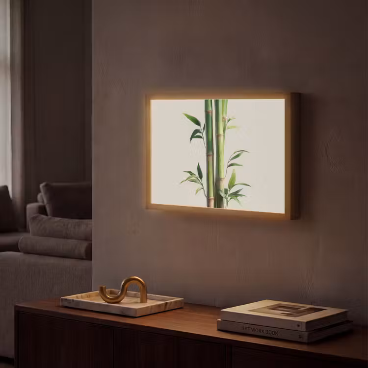 Lightbox - Wandlamp - Bamboestengels - Sierlijk - Groen — 2